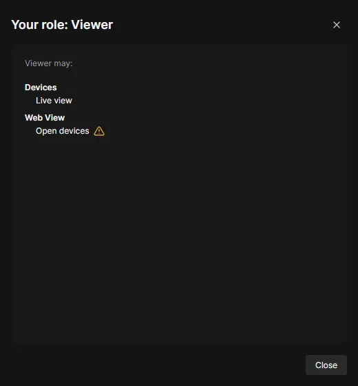 Your role window
