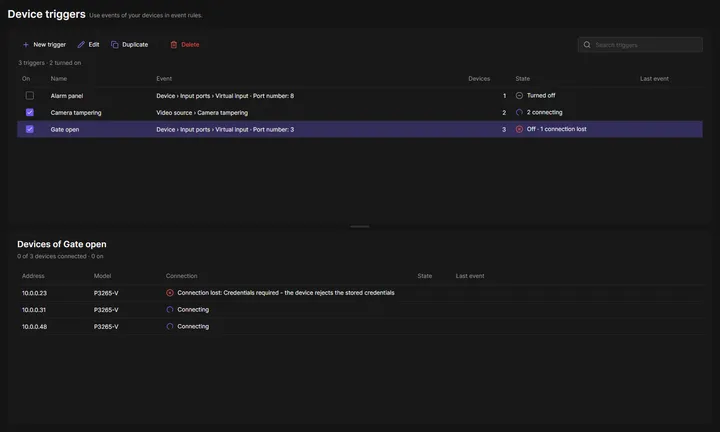 Device triggers page of OADM